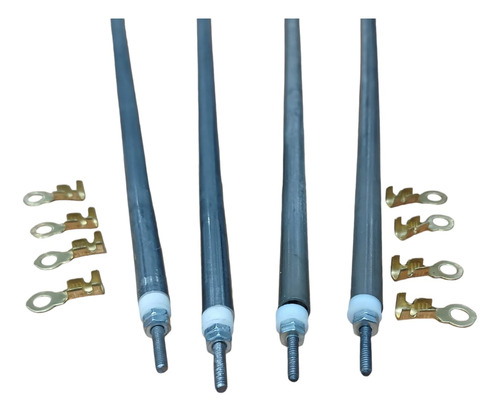 4 Resistencias Horno Eléctrico 47cm + 8 Terminales Redondos