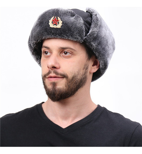 Chapéu Ushanka Insígnia Soviética