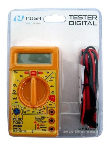 Imagen 2 de 5 de Tester Digital Noganet Dt-830d Con Buzzer 2000 K Ohm