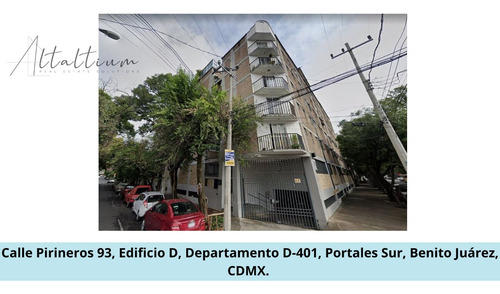 Se Vende Departamento En Calle Pirineros 93, Edificio D, Departamento D-401, Portales Sur, Benito Juárez, Cdmx. Pds31-di