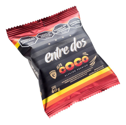 Alfajor Premium Entre Dos X3u Coco Y Dulce De Leche Alfacoco
