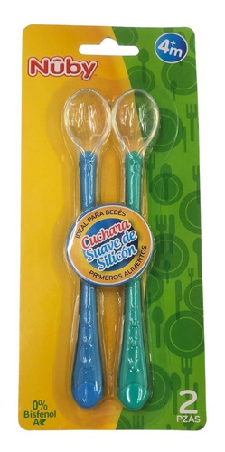 Cucharas De Silicon Para Bebe Paquete De 2 Nuby