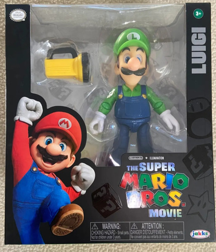 Figura Luigi Super Mario Bros La Película 7 Pulgadas
