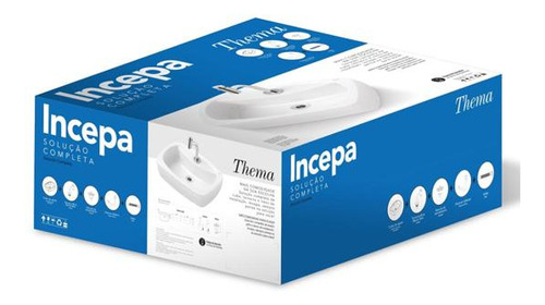 Kit Cuba De Apoio Com Torneira Thema Branca Incepa