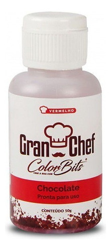 Corante Color Bits Chocolate Vermelho 50g Granchef Rizzo