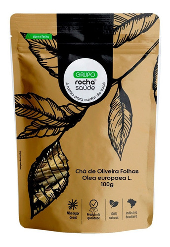 Chá De Oliveira Folhas Puro Sem Misturas Rocha Saude 100g