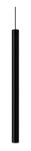 Luminária Pendente De Teto Lustre Slim Tubo Preto 40cm G9