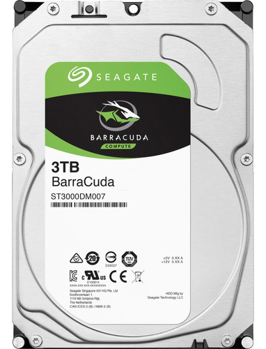 Disco duro interno Seagate Barracuda ST3000DM007 3TB