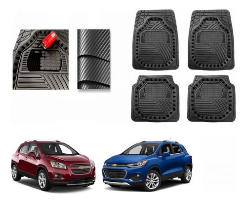 Tapetes Carbono 3d Grueso Chevrolet Trax 2013 A 2020
