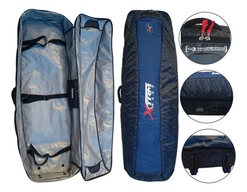 Bolso Boardbag C Rueda Kitesurf Para Viaje Apto Tabla 1.50 