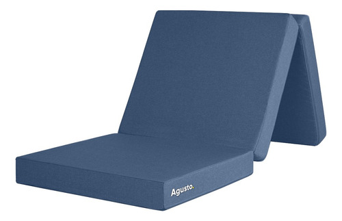Colchon Indivitual Plegable Agusto® Cama Colchoneta Color Azul marino