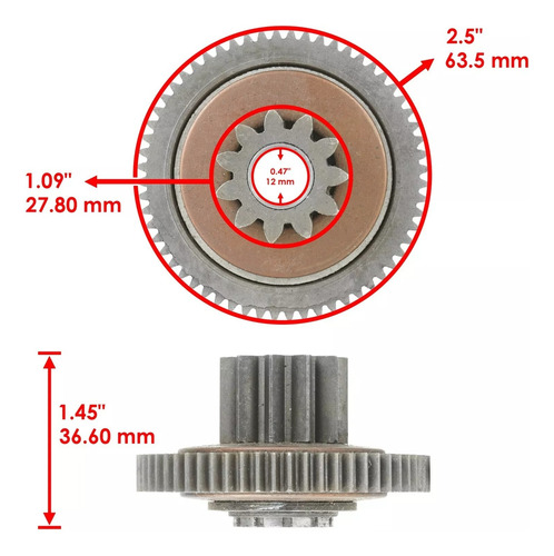 Bendix Clutch Embrague Arranque Polaris Rzr Xp 900 2011-12