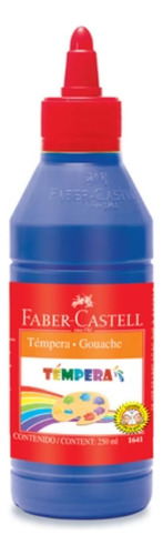 Témpera Escolar Faber-castell 250ml - Azul