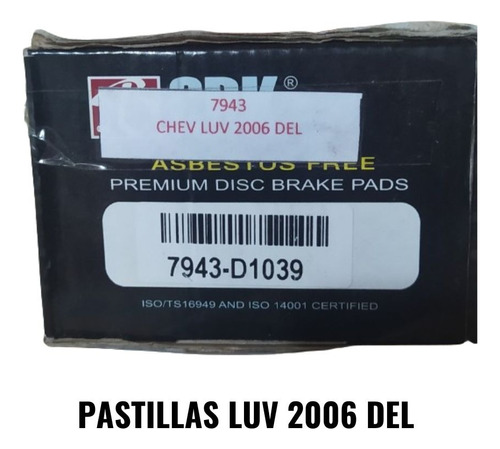 Pastillas De Freno Luv 2006