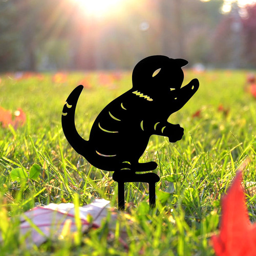 2025 Enchufe De Tierra Cat Silhouette Stake Cat Card