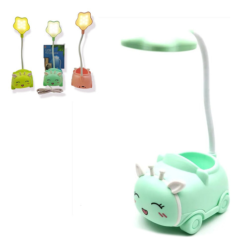 Lampara De Escritorio Infantil Jirafa Posa Lapiz Kawaii Usb