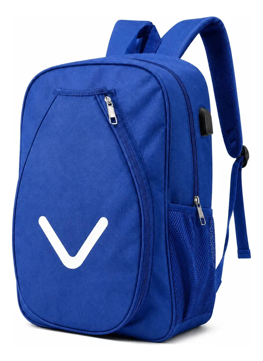 Bolsa Mochila Raquete Beach Tenis Squash Mala Raqueteira Cor Azul