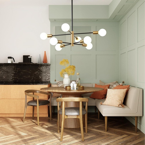 DEHOBO E26/27 Lámpara De Techo Colgantes Para Sala Interiores Decorativas 8 Luces Ajustables Lampara Para Recamara Lamparas Para Sala Lamparas Decorativas Foco Lamparas Para Cocina Lamparas De Techo