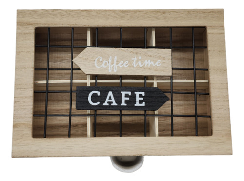 Caja De Te 6 Divisiones Tapa Con Diseño Decorativa Decohogar