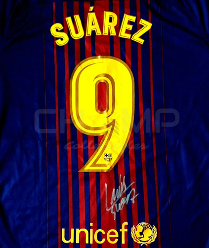 Jersey Firmado Luis Suarez Barcelona Doblete 2018 Autografo