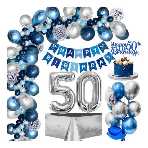 Globos de decoración de cumpleaños número 30, decoración de cumpleaños de  30 años, para hombres y niños, plateado y negro, decoración de fiesta de