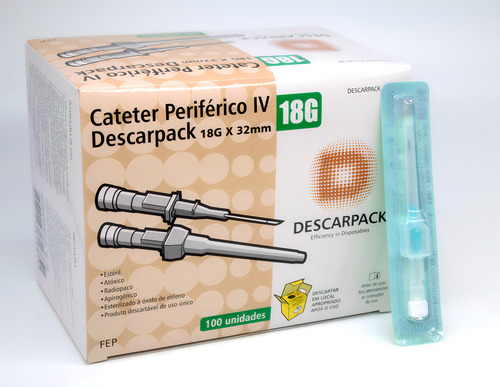 Catéter piercing 18 G Box C/100 Descarpack