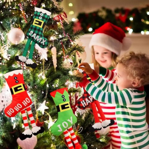 Calcetines Navidad Bolsas Regalo Niños Calcetines Decoración