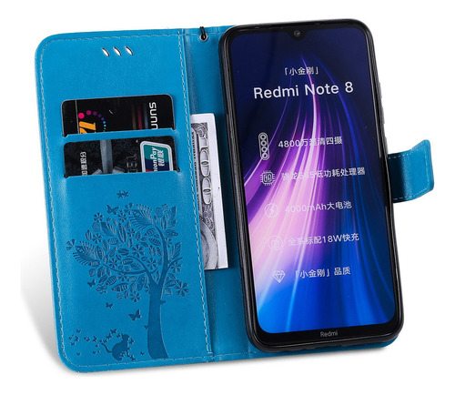 Funda Con Tapa Tipo Cartera Kt61 For Xiaomi Redmi Note 8
