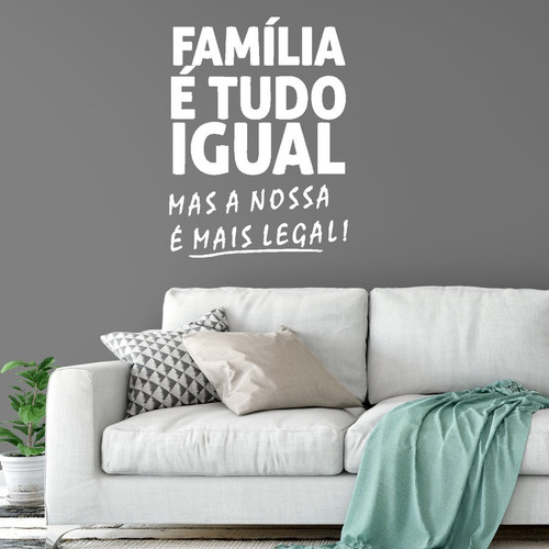 Adesivo Decorativo De Parede Frase Melhor Família Cor Branco