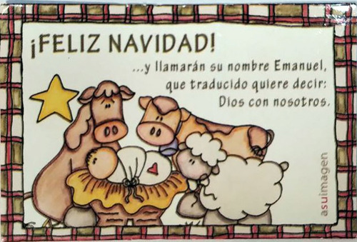 Tarjetas De · Mensajes Cristianos · Packx100 Navidad Color Rojo