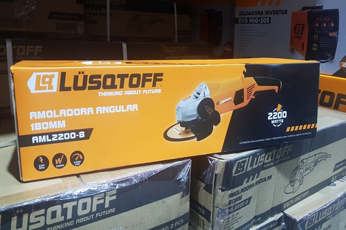 Amoladora Angular Lusqtoff 180mm 2200w + Disco + Cepillo