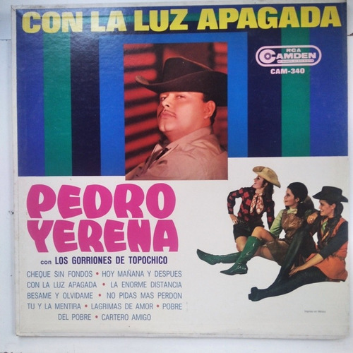 Pedro Yerena - Con La Luz Apagada - Lp