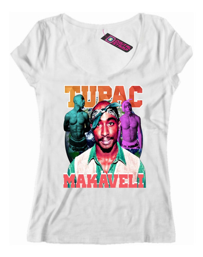 Remera Mujer Tupac 2 Pac Makaveli Rap Hip Hop Rh39 Dtg