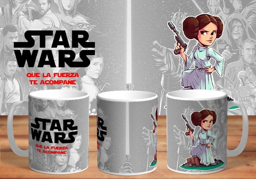 Taza De Plástico - Star Wars Personajes Leia - #k