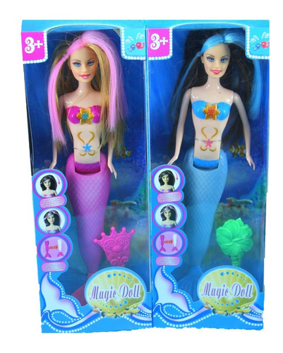 Muñeca Sirena Cambia De Color Barbie Mermaid Juguete Niña