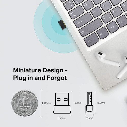 Adaptador Usb Bluetooth Wifi 2 En 1 Tp-link Archer T2ub Nano