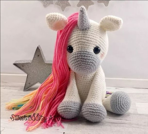 Patrón Crochet Amigurumi Unicornios 2x1 Inglés