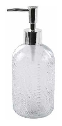 Dispenser Para Jabón/alcohol De Vidrio Labrado 19 Cm