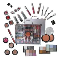 Comprar Maleta De Maquiagem Com Kit De Maquiagem Completo - Prata