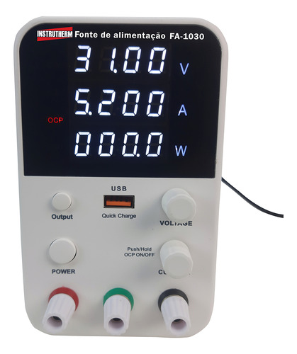 Fonte De Alimentação Dig. Modelo Fa-1030 Marca Instrutherm