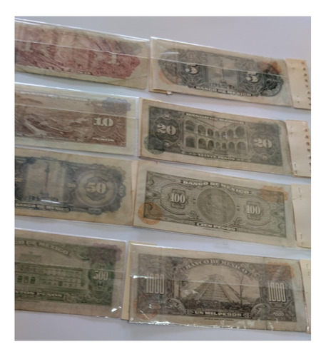 Colección 8 Billetes Circulados En Buen Estado 