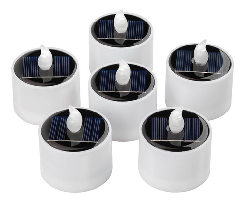 Singtok 6 Pcs Luces De Té Led Para Exteriores Con Energía So