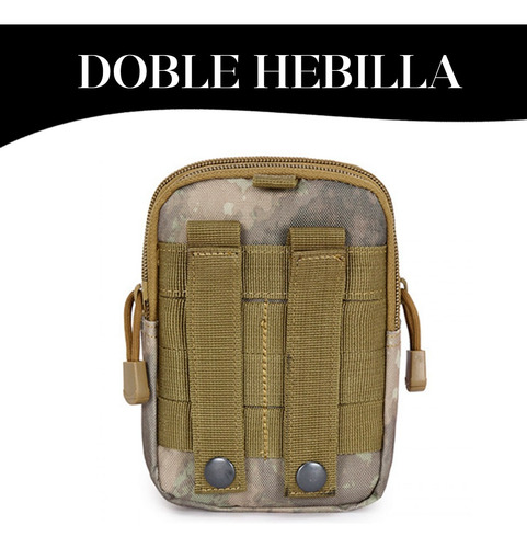 Bolso Canguro Táctico Cinturón Molle Celular Pouch Cintura Verde