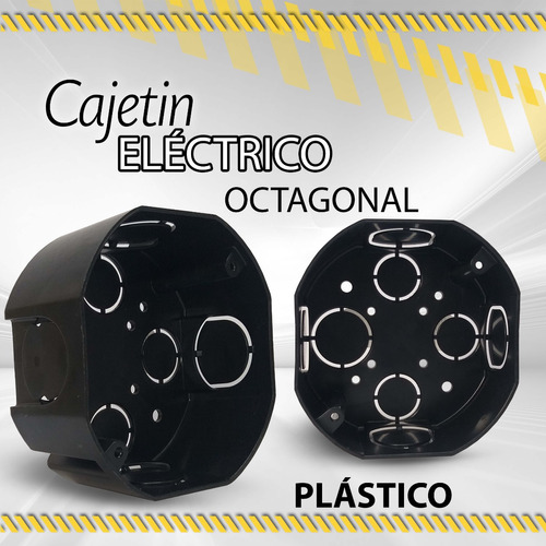 Cajetin Electrico Octagonal Plastico 1/2 - 3/4 / 0000000477