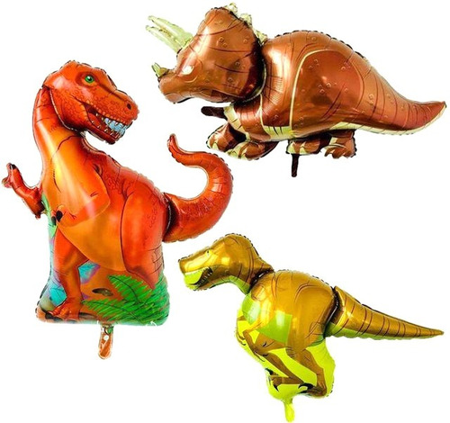 Globo Dinosaurio Grande Velociraptor Triceratops Globelium