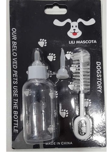 Mamadera Para Mascota Cachorro Perro Gato Con Accesorios