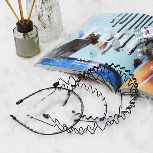 10 Piezas Diademas De Metal Ondulado, Aro Para El Cabello,
