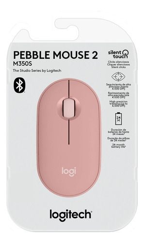 Mouse Logitech Pebble Mouse 2 M350s Bluetooth/wireless Rosa