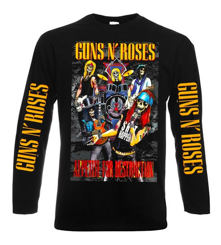 Playera Negra Guns N Rose Axel Rose Heavymetal 