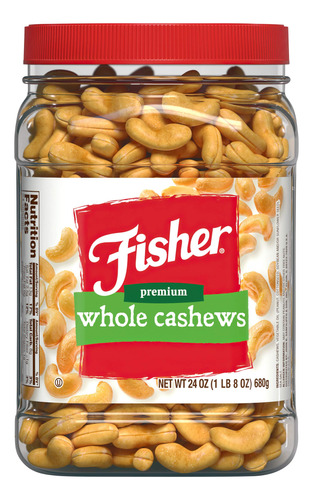 Fisher Snack - Anacardos Enteros De Primera Calidad, 24 Onza